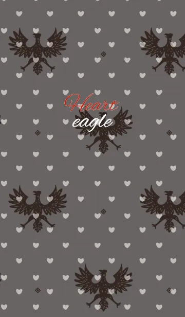 [LINE着せ替え] eagle / black and gray (heart)の画像1