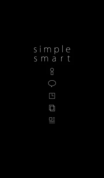 [LINE着せ替え] シンプル スマート -ミニマル ブラック-の画像1