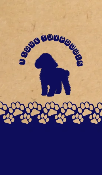[LINE着せ替え] I ♡ TOYPOODLE CRAFT x DEEP NAVYの画像1
