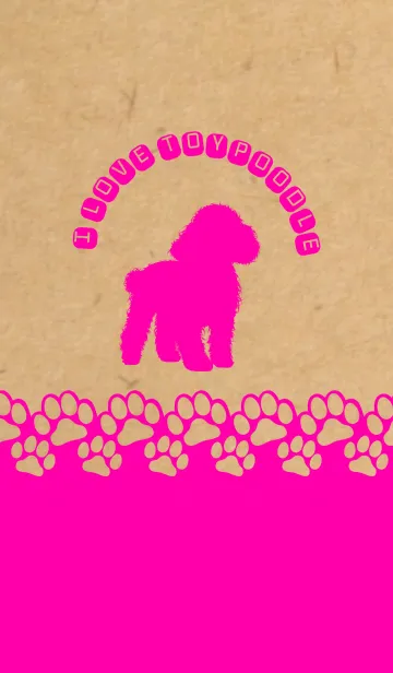 [LINE着せ替え] I ♡ TOYPOODLE CRAFT x VIVIT PINKの画像1