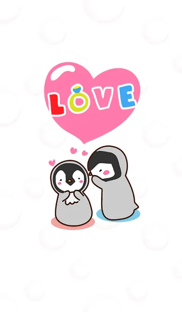 [LINE着せ替え] 小さなペンギンさん(LOVE)の画像1