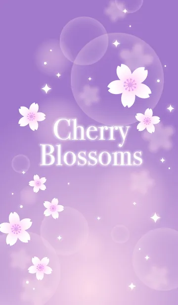[LINE着せ替え] 桜2(紫)の画像1