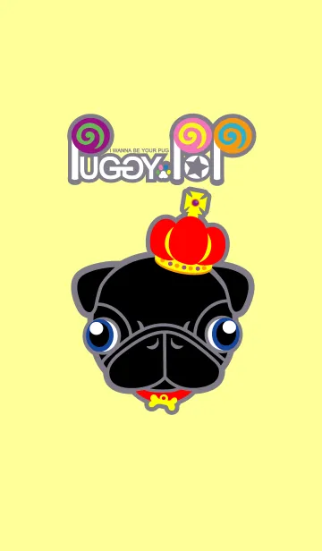 [LINE着せ替え] ブラックでパグ着せかえ！の画像1