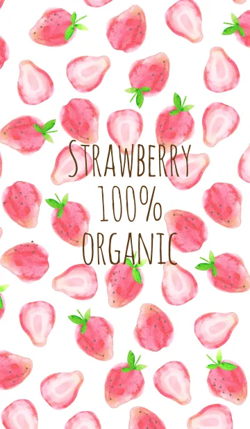 [LINE着せ替え] Strawberry 100% organicの画像1