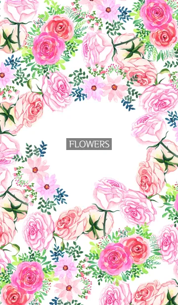 [LINE着せ替え] water color flowers_403の画像1