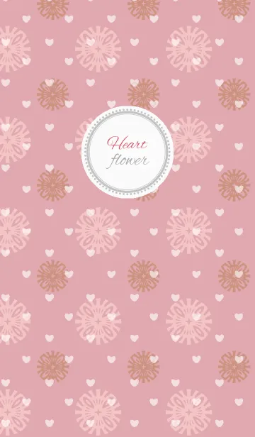 [LINE着せ替え] Flower5 / pink (heart)の画像1
