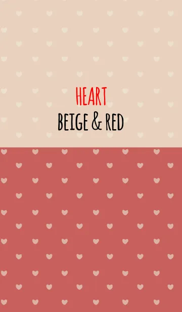 [LINE着せ替え] BEIGE ＆ RED (HEART)の画像1