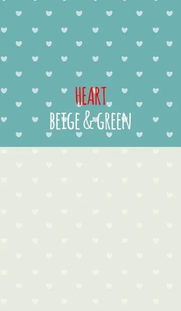 [LINE着せ替え] BEIGE ＆ GREEN (HEART)の画像1