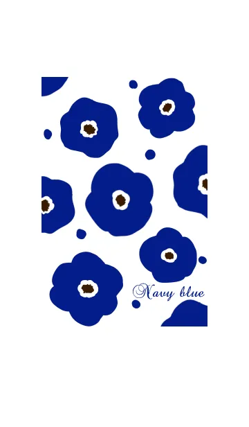 [LINE着せ替え] Navy blue flower*の画像1