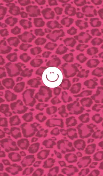 [LINE着せ替え] ピンクのヒョウ柄とにこちゃんの画像1