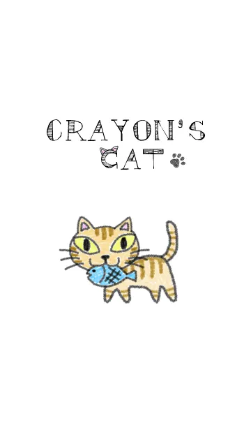 [LINE着せ替え] クレヨンの猫の画像1