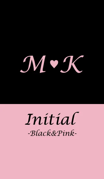 Initial "M＆K" -Black＆Pink-の着せ替えメイン画像