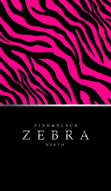[LINE着せ替え] ZEBRA -PINK＆BLACK- 2の画像1