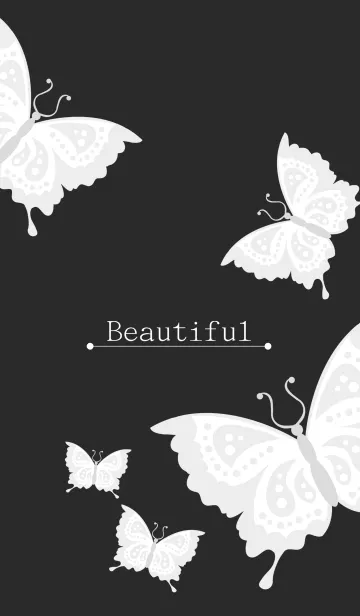 [LINE着せ替え] 白いレースの蝶の画像1