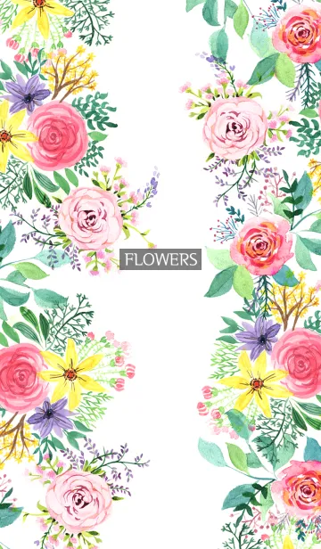 [LINE着せ替え] water color flowers_409の画像1