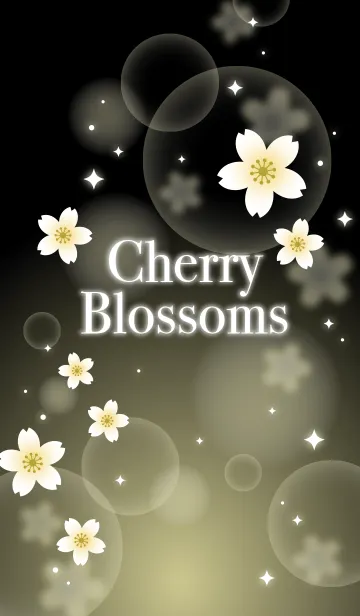 [LINE着せ替え] 桜2(ゴールド)の画像1