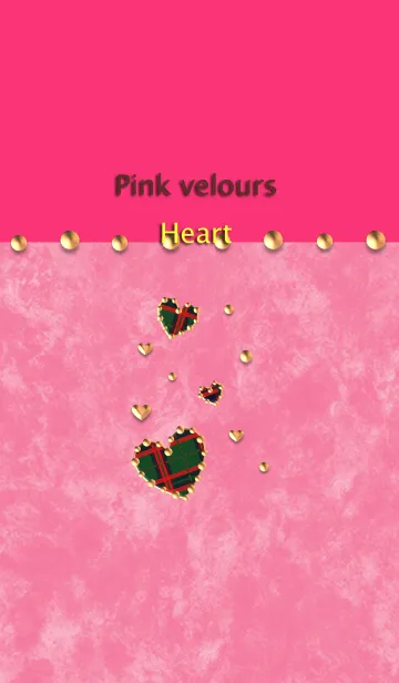 [LINE着せ替え] ピンクのベロア(ハート)の画像1