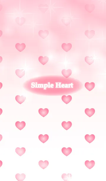 [LINE着せ替え] シンプルなハートの着せかえ ピンク1の画像1