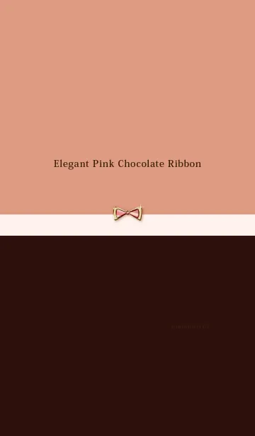 [LINE着せ替え] エレガント ピンク チョコレート リボンの画像1