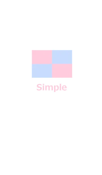 [LINE着せ替え] シンプルピンクと水色スタイルの画像1