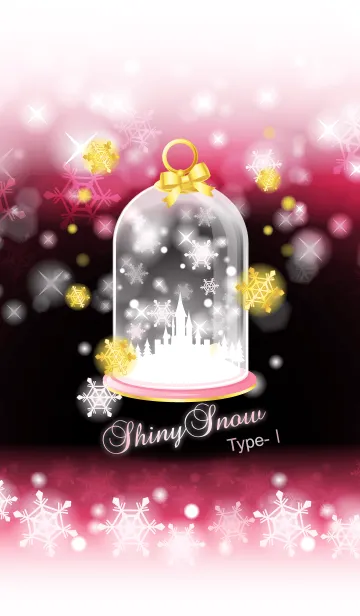 [LINE着せ替え] お城のスノードームShinySnow Type-Iローズの画像1