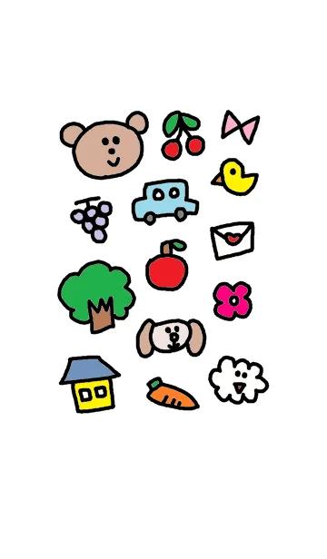 ミニ くまこ ホワイトの着せ替えメイン画像