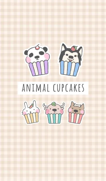 [LINE着せ替え] Animal Cupcakes (JP)の画像1