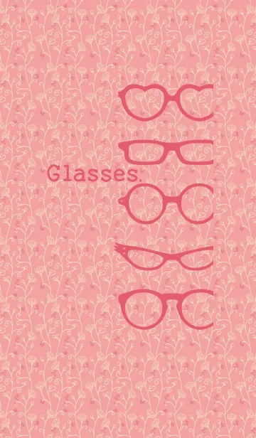 [LINE着せ替え] シンプルめがね + ピンクの画像1