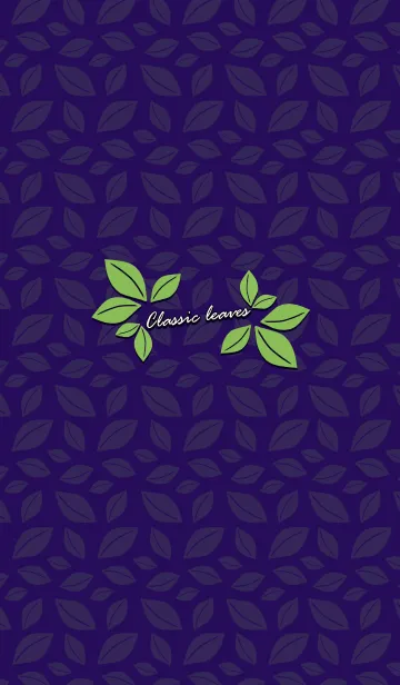 [LINE着せ替え] Classic leaves -Navy ＆ Green-の画像1