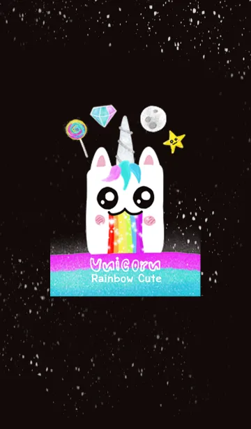 [LINE着せ替え] Unicorn Rainbow Cuteの画像1