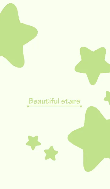 [LINE着せ替え] ローキー美しさ - 緑色の星の画像1