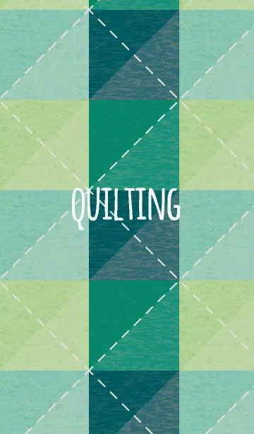 [LINE着せ替え] quilting / greenの画像1