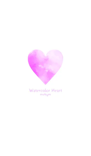 [LINE着せ替え] Watercolor Heart -PURPLE-の画像1