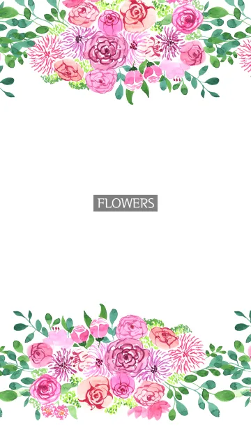 [LINE着せ替え] water color flowers_412の画像1