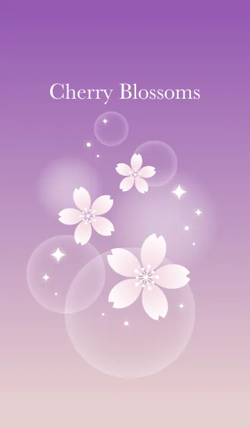 [LINE着せ替え] 桜3(紫)の画像1