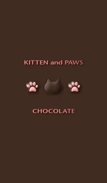 [LINE着せ替え] 猫と肉球のチョコレートの画像1