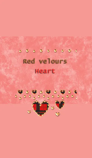 [LINE着せ替え] 赤のベロア(ハート)の画像1