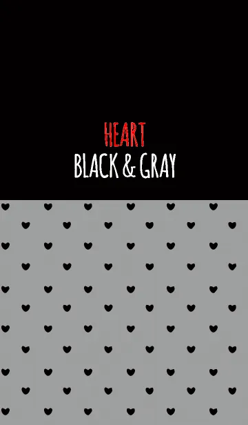 [LINE着せ替え] ブラック＆ グレー 2 (ハート)の画像1