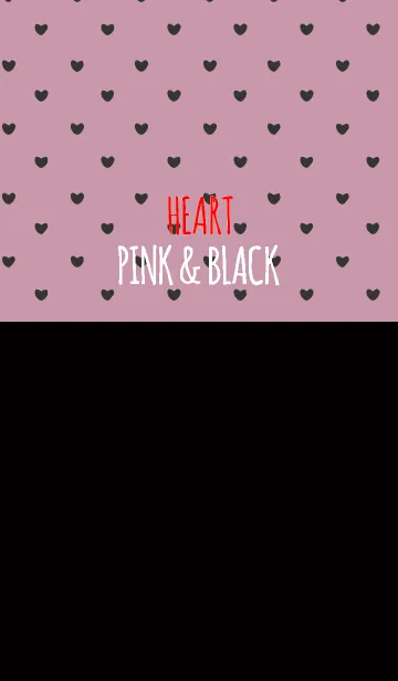 [LINE着せ替え] ピンク＆ブラック 2 (ハート)の画像1