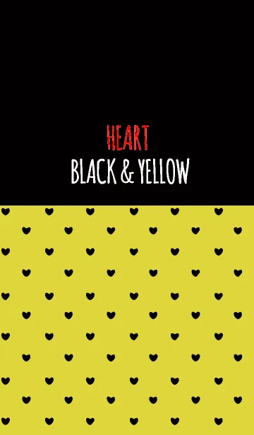 [LINE着せ替え] ブラック＆イエロー(ハート)の画像1