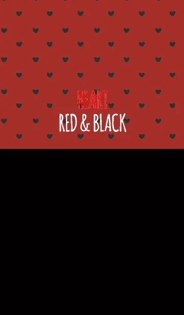 [LINE着せ替え] レッド＆ブラック(ハート)の画像1