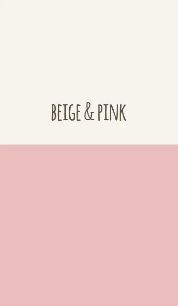 [LINE着せ替え] ベージュ＆ピンク 2の画像1