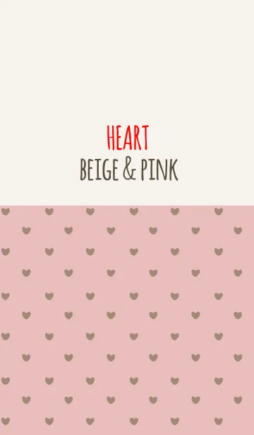 [LINE着せ替え] ベージュ＆ピンク2(ハート)の画像1
