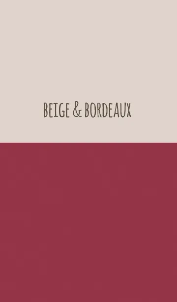 [LINE着せ替え] ベージュ＆ボルドーの画像1