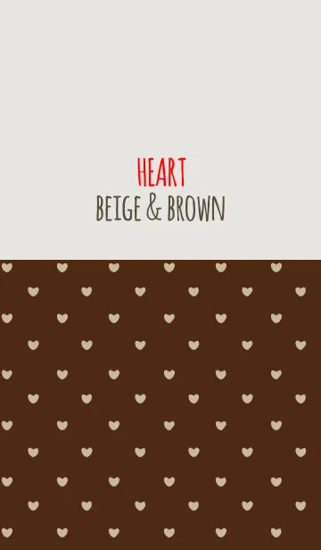 [LINE着せ替え] ベージュ＆ブラウン(ハート)の画像1