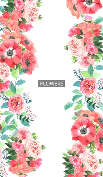 [LINE着せ替え] water color flowers_417の画像1