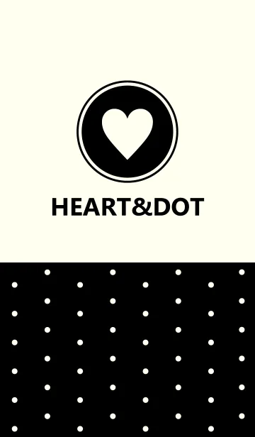[LINE着せ替え] HEART＆DOT -BLACK-の画像1