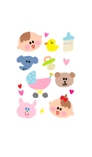 [LINE着せ替え] ベビー ボーイ ガールの画像1