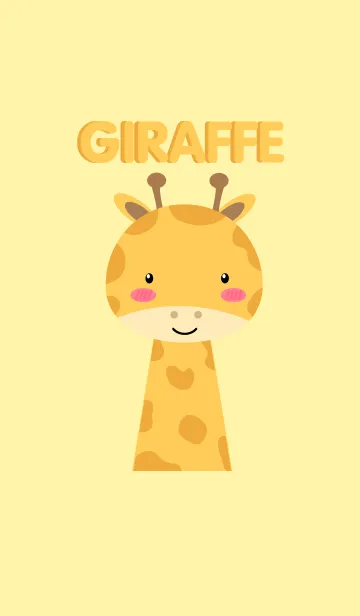 [LINE着せ替え] Simple Cute Face Giraffe Theme(jp)の画像1