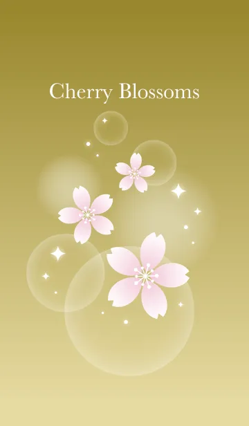 [LINE着せ替え] 桜3(ゴールド)の画像1